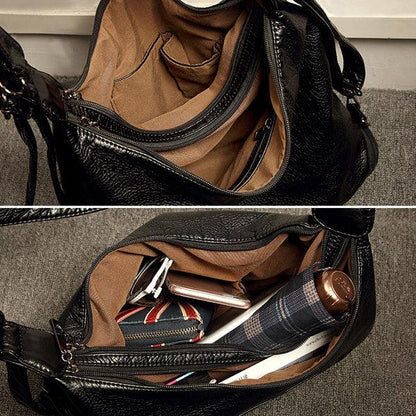 Soft Leather Solid Backpack Multi-carry Shoulder Bag