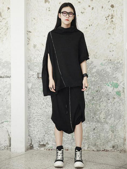 Loose Cropped Harem Pants