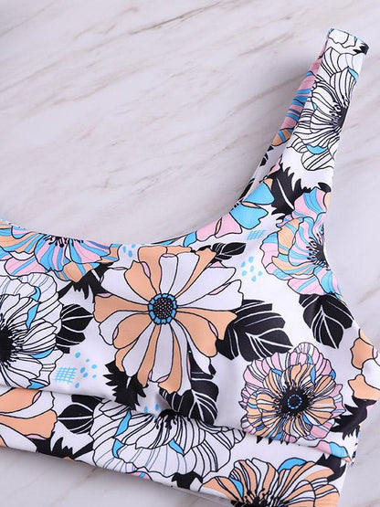 Sexy Kinematic Printing Split Type Bikini Swimsuit