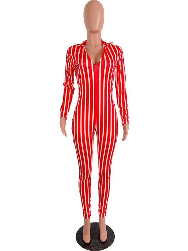Fashion Casual Striped Printed Yoga Jumpsuits