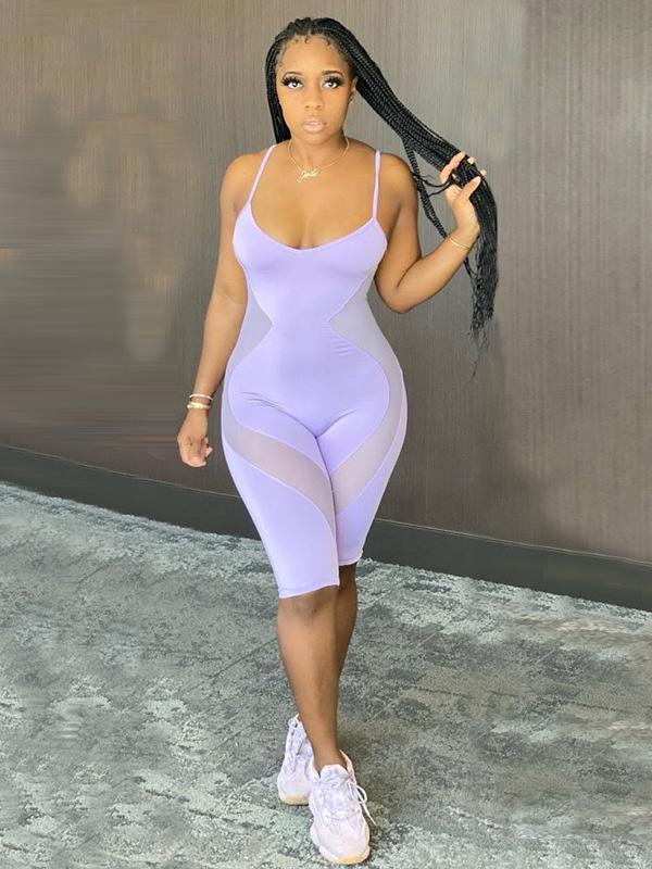 Sexy Wrap Spaghetti-Neck Sports Rompers