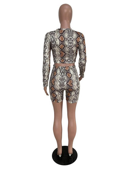 Snake Printed Yoga Suits