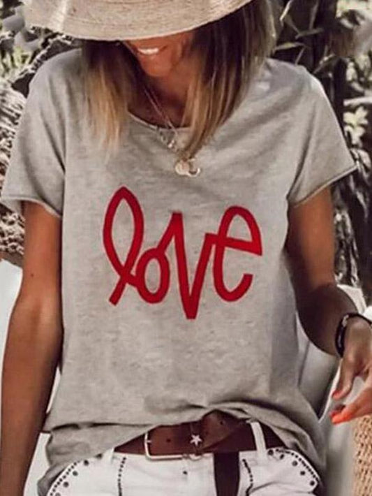 Simple 4 Colors T-Shirts Tops