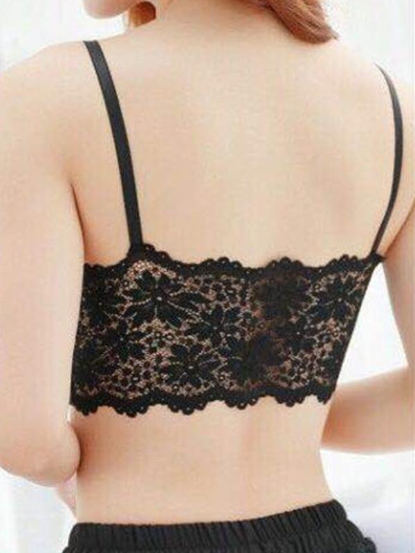 Lace Spaghetti-neck Bra Sexy Lingerie