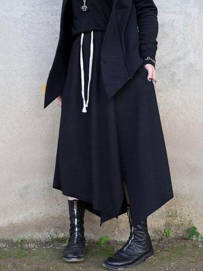 Cropped RO Simple Black Skirt