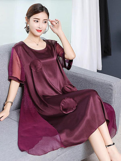 Casual A-line Light Midi Dress