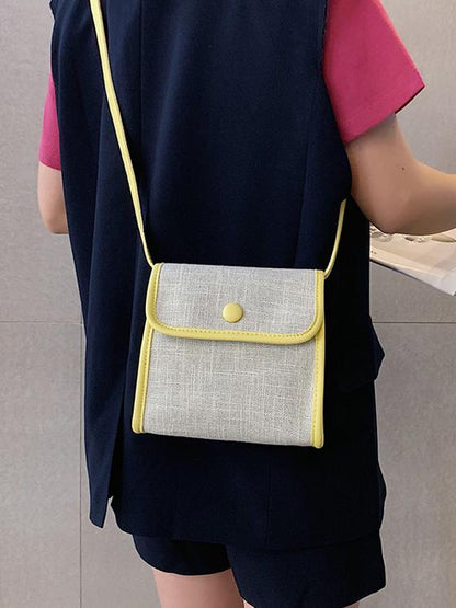 Linen Square One-shoulder Bag