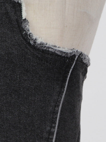 Stylish Denim Split-Joint Vest Tops