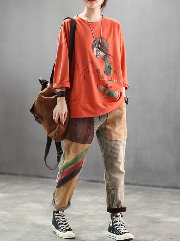 Loose Printed Blouses