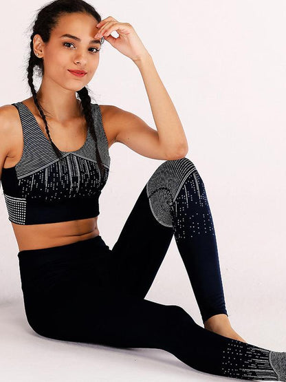 Wrap Fashion Printed Yoga Suits