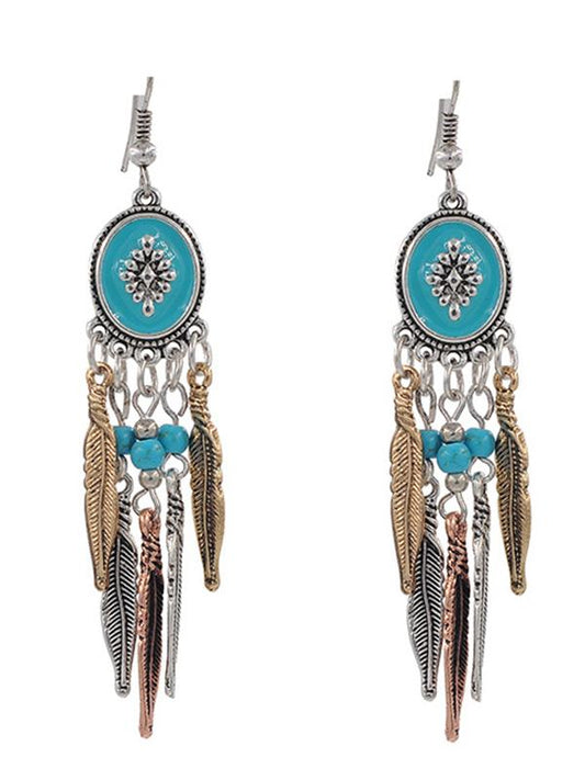 Turquoise Tassels Earrings Accessories