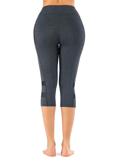 Plus Size Mesh Pocket Leggings