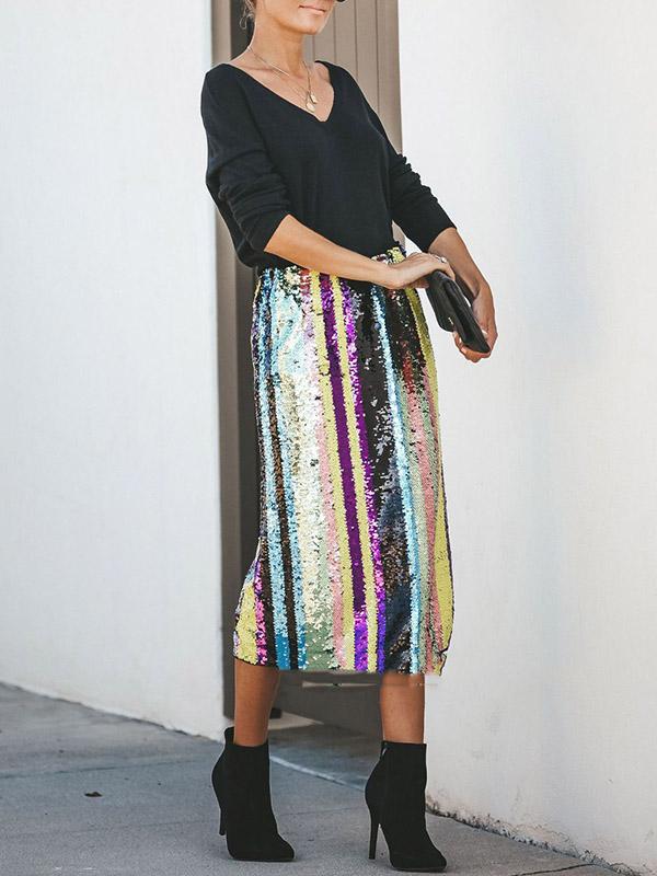 Sexy Beauty And Sequinned Skirts Bottoms