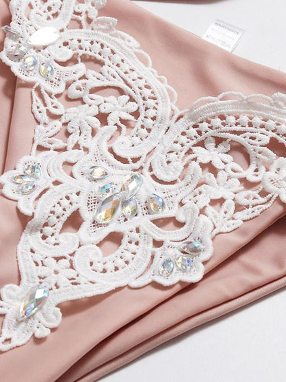Rhinestone Decorated Bilinis Swimwear