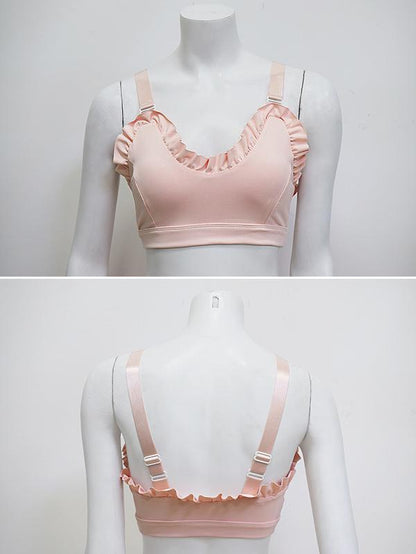 Falbala Solid Padded Yoga Bra