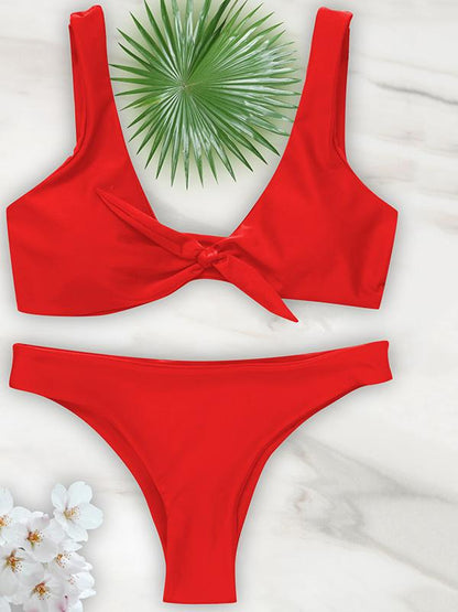 Tight Bandage Dull Bikinis Swimwear