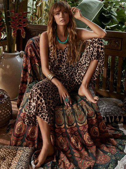 Spaghetti-neck Wide Leg Jumpsuit