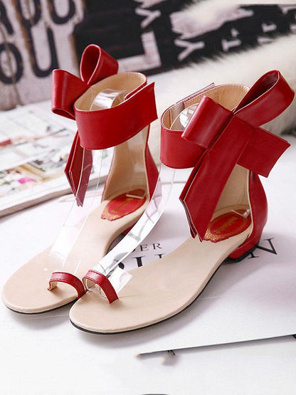Statement Bowknot Flat Sandals