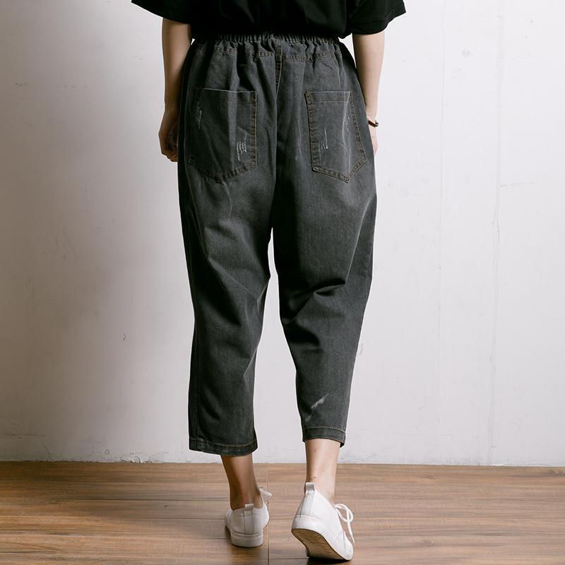 Embroidered Floral Patchwork Burr Women Jeans