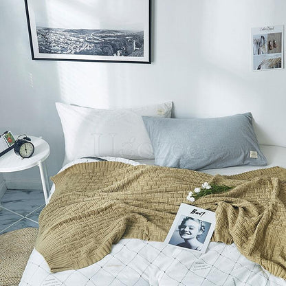 Solid Crochet Knit Blankets