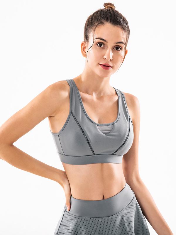 Solid Wrap Backless Quick Dry Sports Bra