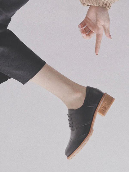 Vintage Solid Leather Shoes
