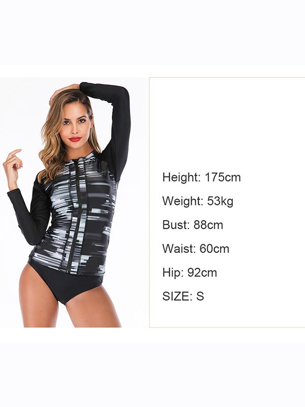 Tie Dye Zipper Two Pieces Wetsuit