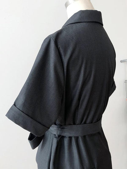 Original Solid Wide Leg Suit Jumpsuits