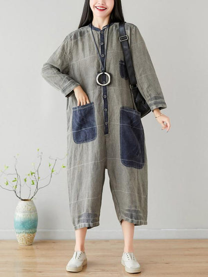 Cotton Linen Oversize Jumpsuit