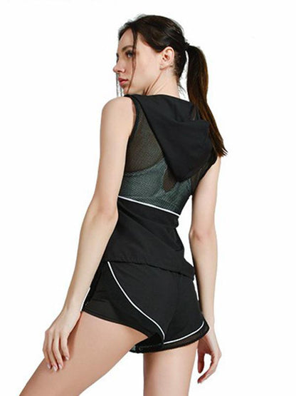 See-through Hollow Sleeveless Yoga Suits