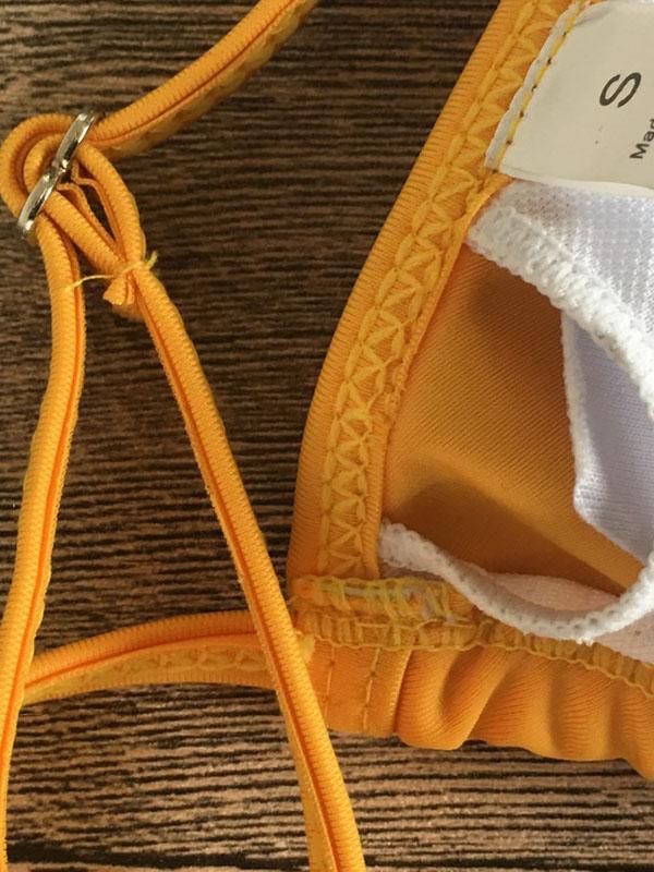 Ruched Lace Up Scrunch Bikini Set