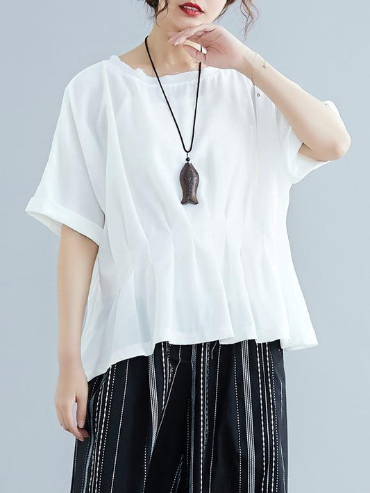 New Loose Elastic Waist Design T-Shirt