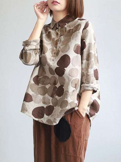 Retro Polka-dot Polo Shirt
