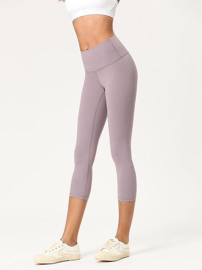 Lift Hip Solid Fitness Sports Seventh Leggings