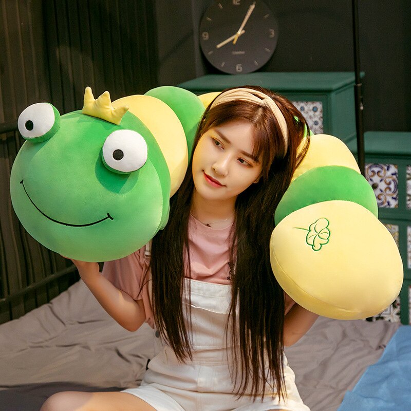 80 /100/120/150 cm cartoon caterpillar long throw pillow children's gift lovely doll Girl Birthday Gift creative Christmas gif
