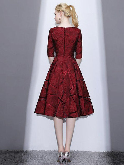 Elegant Waisted Midi Evening Dress