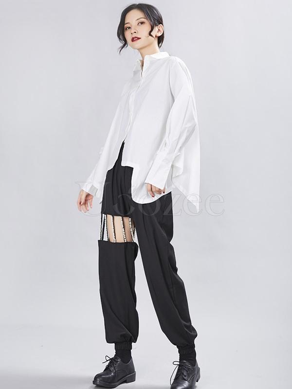 Original Cropped Solid Designed Shirt