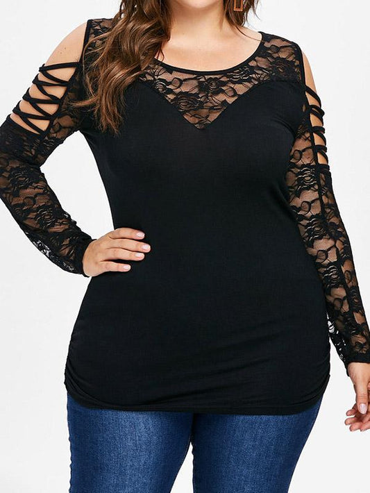 Vintage Contrast Color Wrap Blouses&Shirts Tops