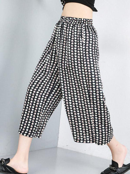 Polka-Dot Split-joint Wide Leg Pants Suit