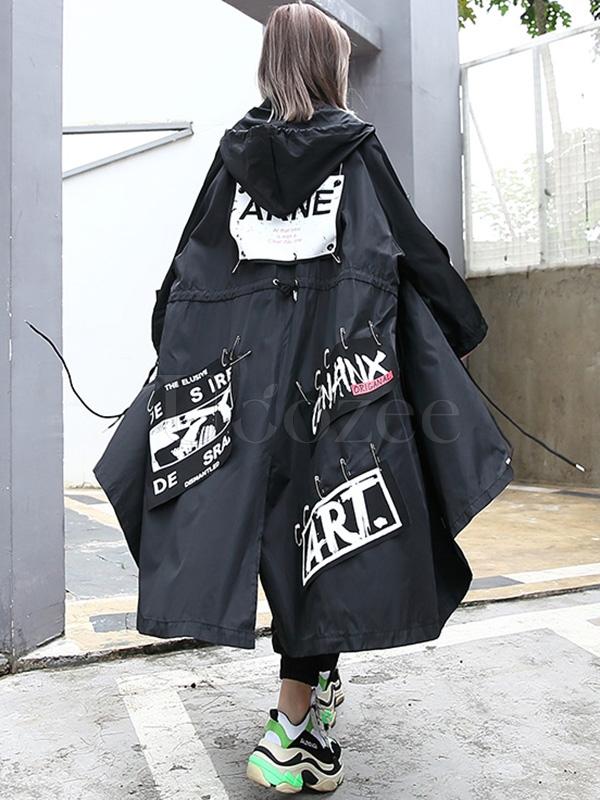 New Printed Cropped Long Outwear