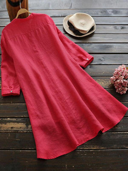 Loose Shirts with Asymmetrical Bottom Blouses
