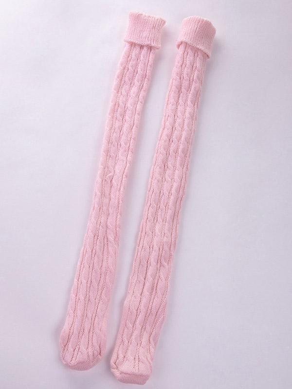 Solid Twisted Over Knee High Leg Warmers