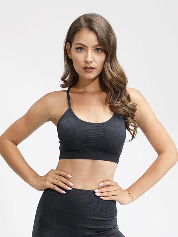 Sexy Wrap Spaghetti-Neck Sports Bra