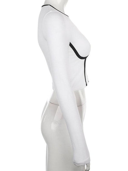 Simple Split-Joint Bodycon T-Shirt