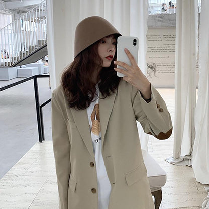 Buykud Retro Solid Color New Bucket Hat