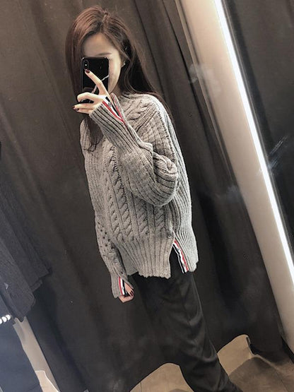 SPLIT-JOINT KNITTING LOOSE SWEATER