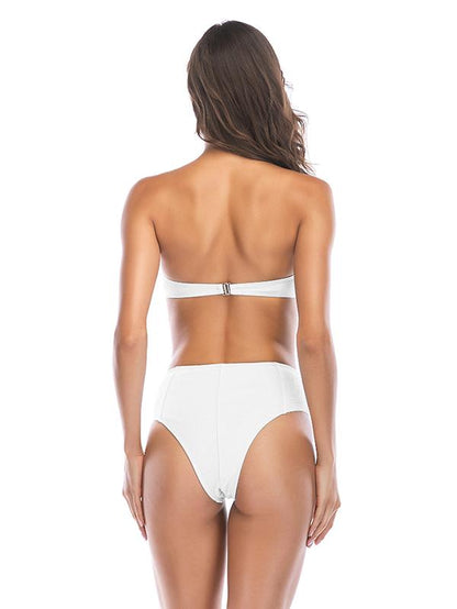Wrapped High Waist Bikinis Swimwear