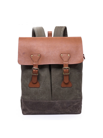 multi-purpose canvas computer bag travel backpack usb interface Retro backpack