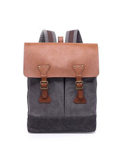 multi-purpose canvas computer bag travel backpack usb interface Retro backpack