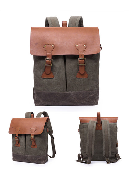 multi-purpose canvas computer bag travel backpack usb interface Retro backpack